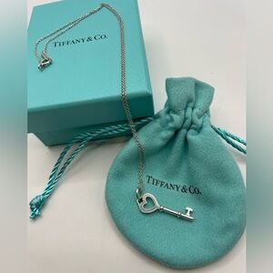 Tiffany and Co. Tiffany Keys Sterling Silver Heart Key Pendant